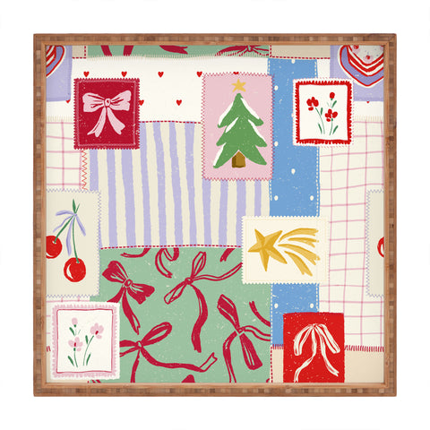 LouBruzzoni Christmas retro patch Square Tray