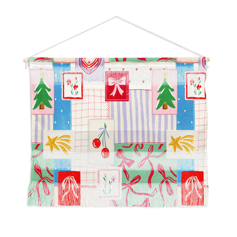 LouBruzzoni Christmas retro patch Wall Hanging Landscape