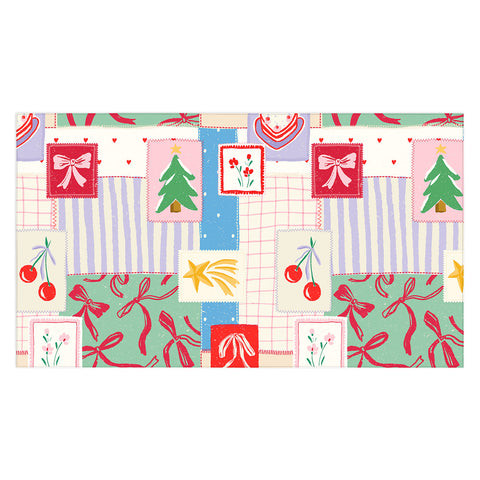 LouBruzzoni Christmas retro patch Tablecloth