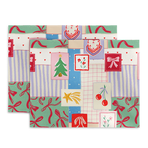 LouBruzzoni Christmas retro patch Placemat