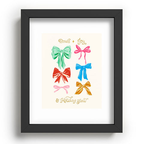 LouBruzzoni Chritsmas colorful bows Recessed Framing Rectangle