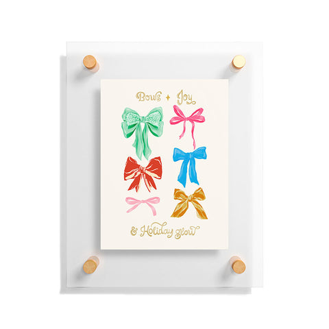 LouBruzzoni Chritsmas colorful bows Floating Acrylic Print