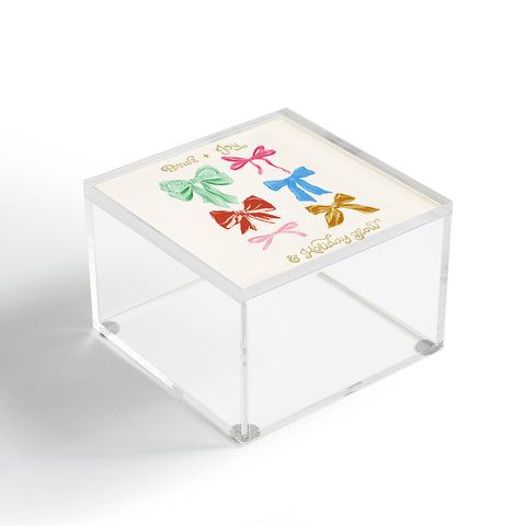 LouBruzzoni Chritsmas colorful bows Acrylic Box