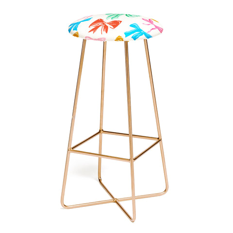 LouBruzzoni Chritsmas colorful bows Bar Stool