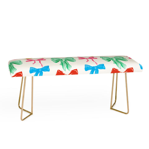 LouBruzzoni Chritsmas colorful bows Bench