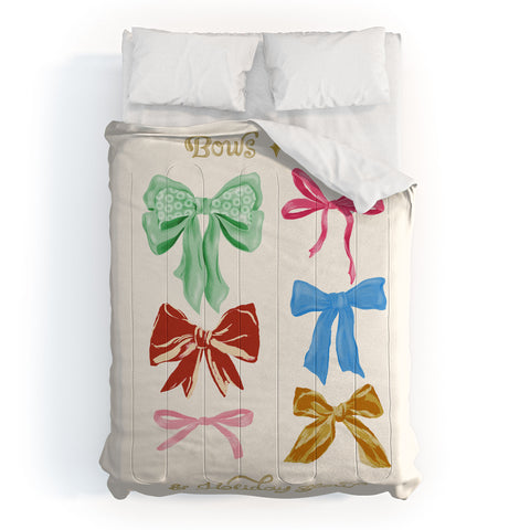 LouBruzzoni Chritsmas colorful bows Comforter