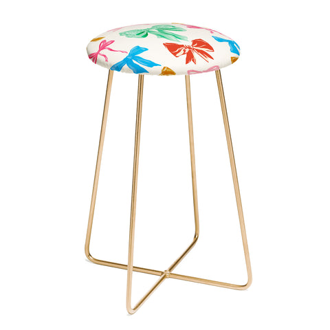 LouBruzzoni Chritsmas colorful bows Counter Stool