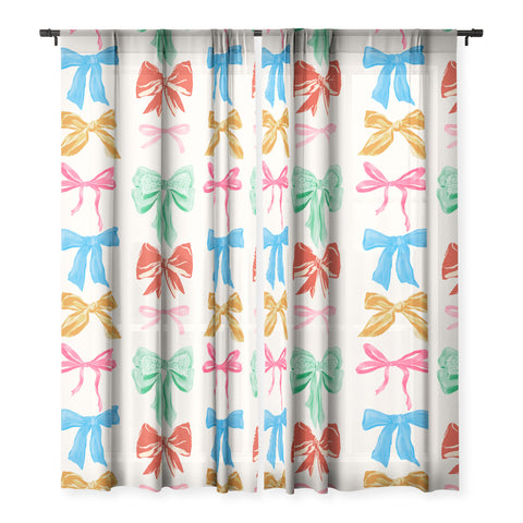 LouBruzzoni Chritsmas colorful bows Sheer Non Repeat