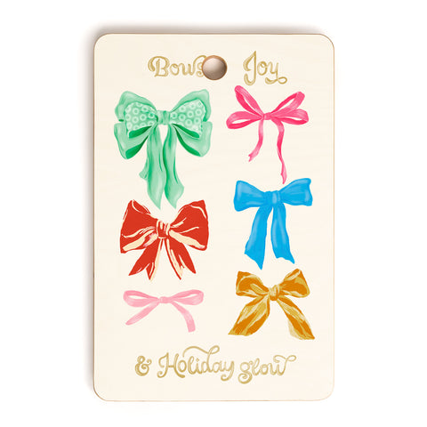 LouBruzzoni Chritsmas colorful bows Cutting Board Rectangle