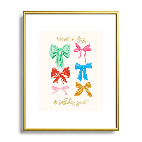 LouBruzzoni Chritsmas colorful bows Metal Framed Art Print
