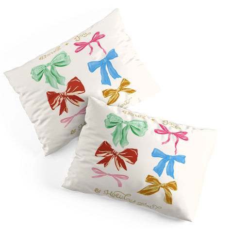 LouBruzzoni Chritsmas colorful bows Pillow Shams