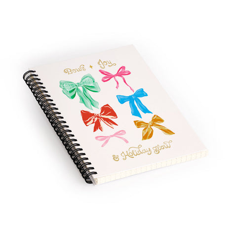 LouBruzzoni Chritsmas colorful bows Spiral Notebook