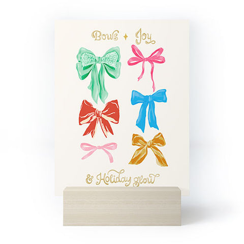 LouBruzzoni Chritsmas colorful bows Mini Art Print