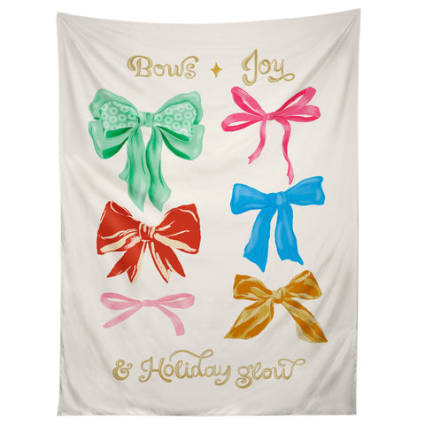 LouBruzzoni Chritsmas colorful bows Tapestry