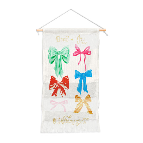 LouBruzzoni Chritsmas colorful bows Wall Hanging Portrait