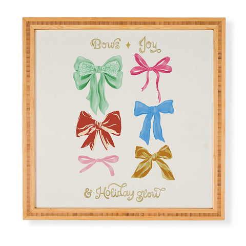 LouBruzzoni Chritsmas colorful bows Framed Wall Art