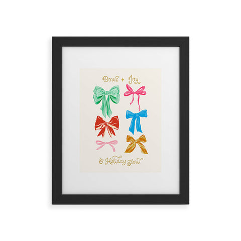 LouBruzzoni Chritsmas colorful bows Framed Art Print
