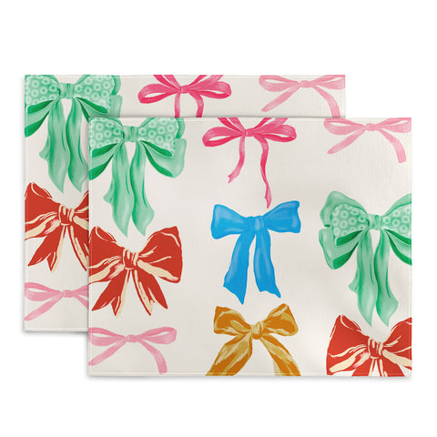 LouBruzzoni Chritsmas colorful bows Placemat