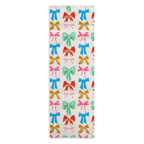 LouBruzzoni Chritsmas colorful bows Yoga Towel