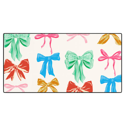 LouBruzzoni Chritsmas colorful bows Desk Mat
