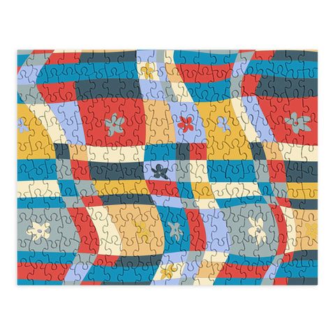 LouBruzzoni Colorful wavy checkerboard Puzzle