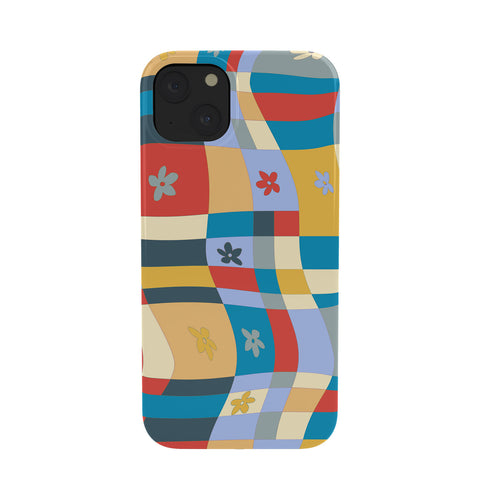 LouBruzzoni Colorful wavy checkerboard Phone Case