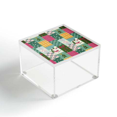 LouBruzzoni Cozy Christmas Patchwork Acrylic Box
