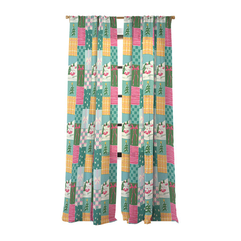 LouBruzzoni Cozy Christmas Patchwork Sheer Non Repeat