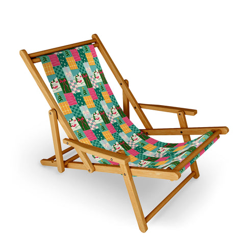 LouBruzzoni Cozy Christmas Patchwork Sling Chair