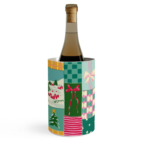 LouBruzzoni Cozy Christmas Patchwork Wine Chiller