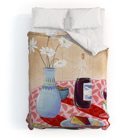 LouBruzzoni Dinner Still Life Comforter