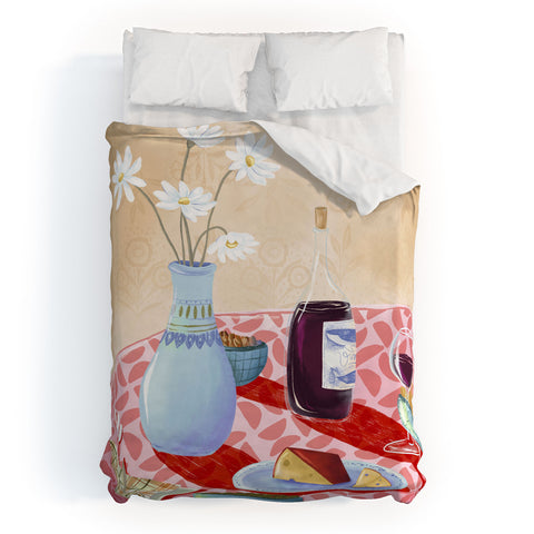 LouBruzzoni Dinner Still Life Duvet Cover
