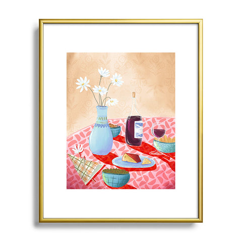 LouBruzzoni Dinner Still Life Metal Framed Art Print