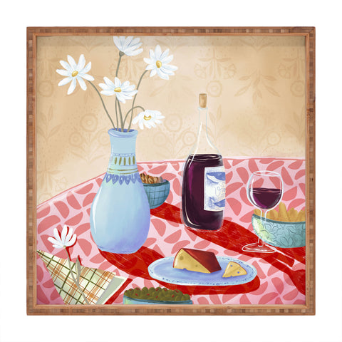 LouBruzzoni Dinner Still Life Square Tray