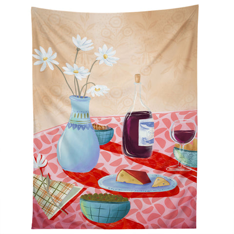 LouBruzzoni Dinner Still Life Tapestry