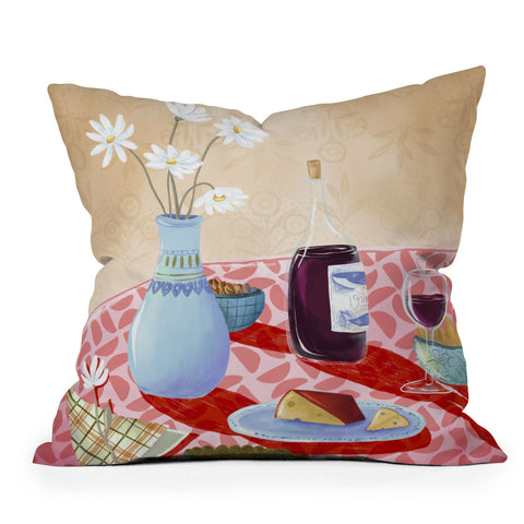 LouBruzzoni Dinner Still Life Throw Pillow