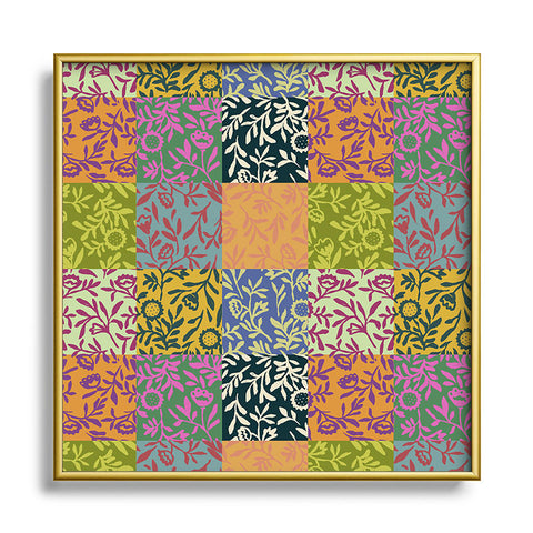 LouBruzzoni Full color patch Square Metal Framed Art Print