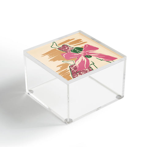 LouBruzzoni Girl With A Pink Bow Acrylic Box