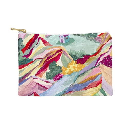 LouBruzzoni Gouache rainbow landscape Pouch