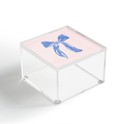 LouBruzzoni Light blue bow Acrylic Box