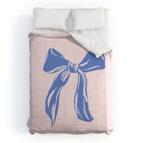 LouBruzzoni Light blue bow Comforter