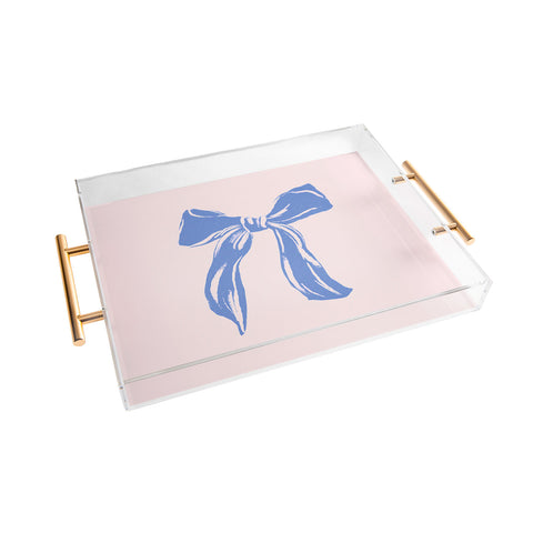 LouBruzzoni Light blue bow Acrylic Tray