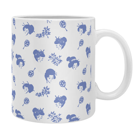 LouBruzzoni Light blue japanese pattern Coffee Mug