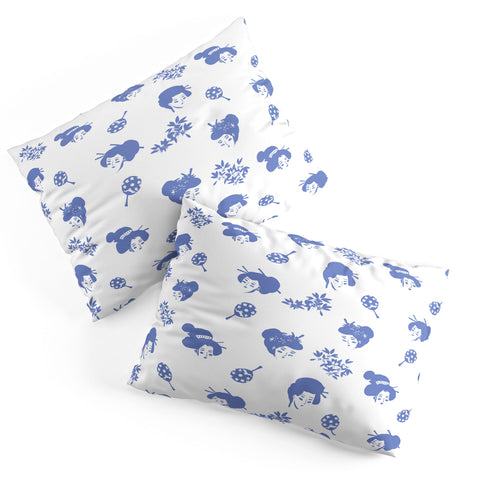 LouBruzzoni Light blue japanese pattern Pillow Shams
