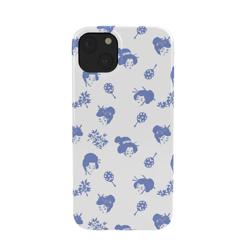 LouBruzzoni Light blue japanese pattern Phone Case