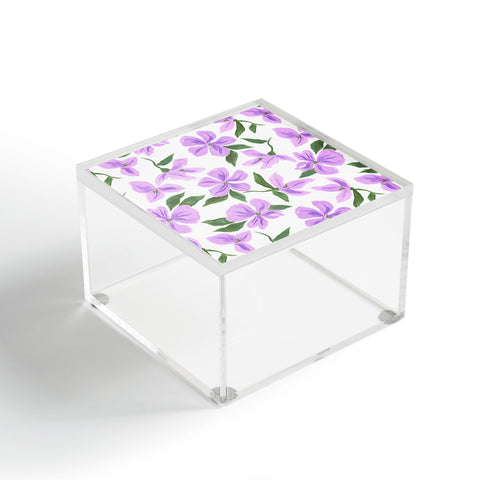 LouBruzzoni Lilac gouache flowers Acrylic Box
