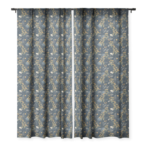 LouBruzzoni Midnight forest Sheer Window Curtain