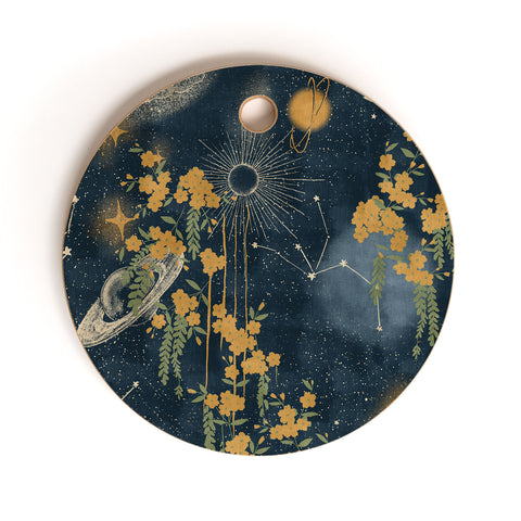 LouBruzzoni Midnight forest Cutting Board Round