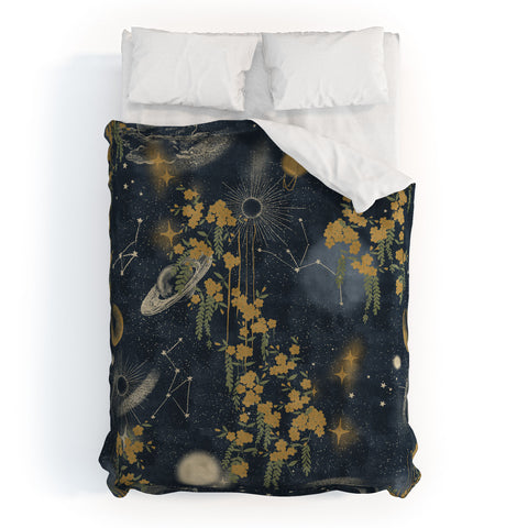 LouBruzzoni Midnight forest Duvet Cover