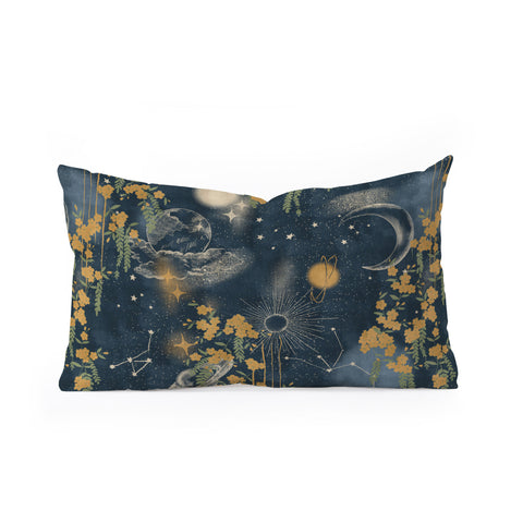 LouBruzzoni Midnight forest Oblong Throw Pillow